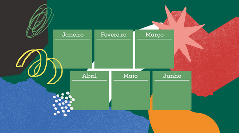 Calendário mensal até junho