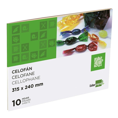 Papel Celofane 10 Folhas 31.5 x 24cm Liderpapel