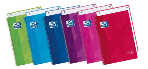 Caderno Espiral A4 Quadriculado 80 Folhas 90g Eurobook Oxford
