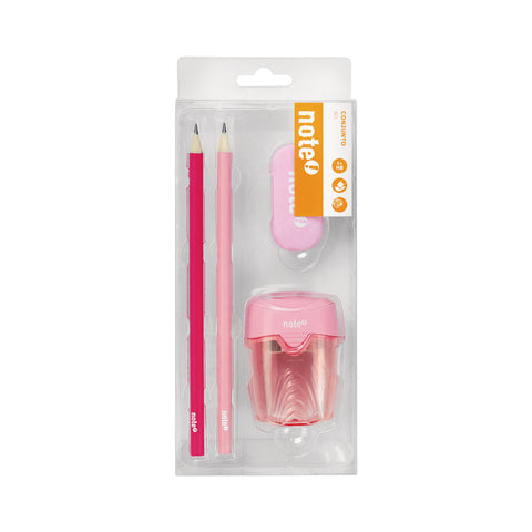 Conjunto Lápis HD + Borracha + Afia Pastel Note!