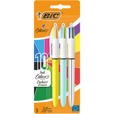 Esferográfica com 4 Cores 3 unidades Bic