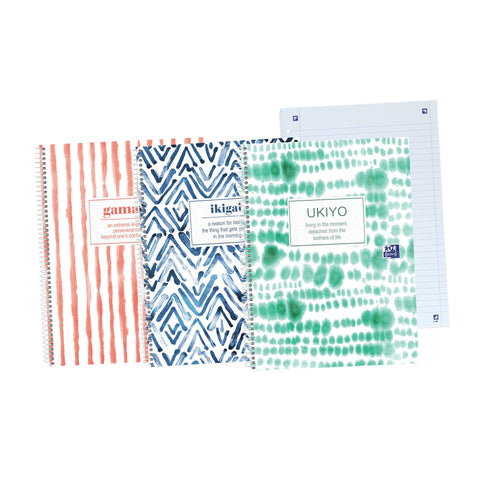 Caderno Espiral A4 Pautado Ted 80 Folhas Japandi Oxford