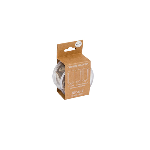 Clips Madeira - Kraft