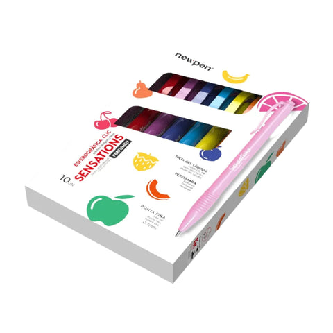 Esferográfica Clic Sensations Perfumada 10 unidades Newpen