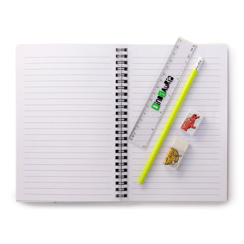 Conjunto Caderno+Kit Papelaria - Dinossauro