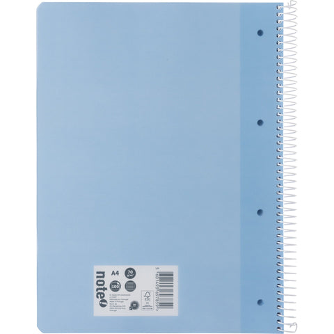 Caderno Espiral A4 Pautado 100 Folhas 70g Azul Claro Note!