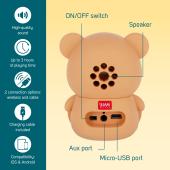 Coluna Portátil Com Suporte- Urso