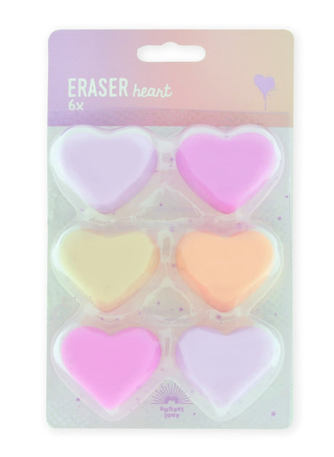 Conjunto 6 Borrachas - Sunset Love Heart