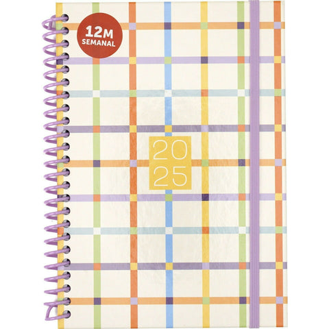 Agenda A5 2025 Espiral Semanal Girly Note! (artigo sortido)