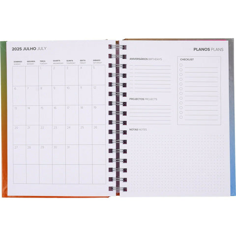 Agenda A5 2025 Semanal Quotes Note! (artigo sortido)
