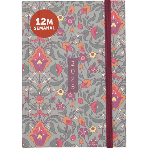 Agenda A6 2025 Semanal Capa Dura Botanic Note! (artigo sortido)