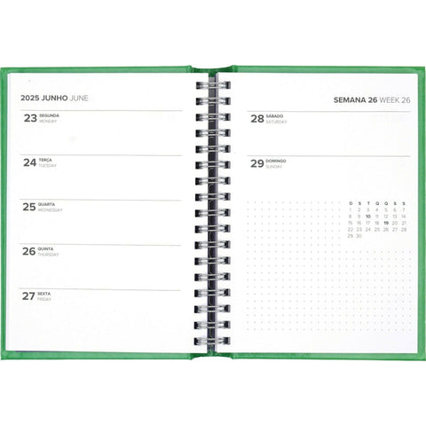 Agenda A6 2025 Semanal Basic Note! (artigo sortido)