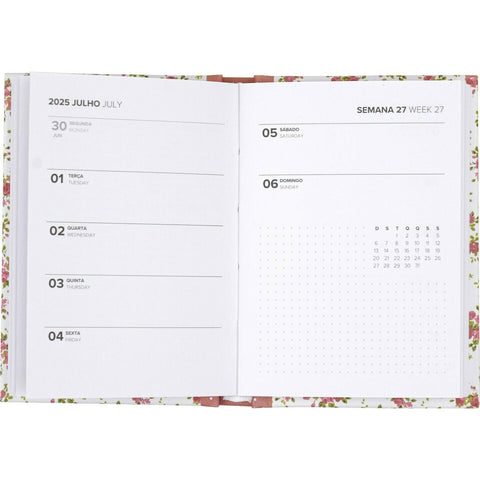 Agenda A7 2025 Semanal Botanic Note! (artigo sortido)
