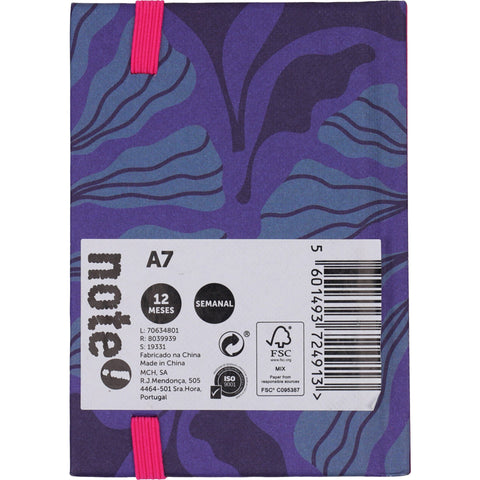 Agenda A7 2025 Semanal Botanic Note! (artigo sortido)