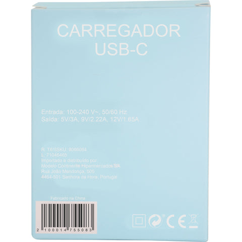 Tomada Usb-C Azul Aqua Sky