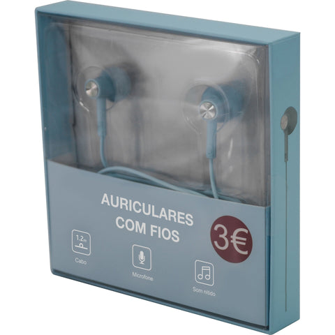 Auriculares Com Fios Aqua Sky