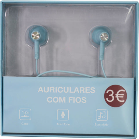 Auriculares Com Fios Aqua Sky
