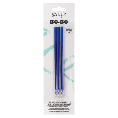 Conjunto 3 Recargas Canetas de Apagar - Blue