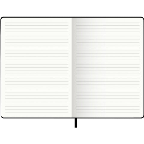 Caderno Agrafado B5 Capa dura com Elástico Pautado Preto Note!
