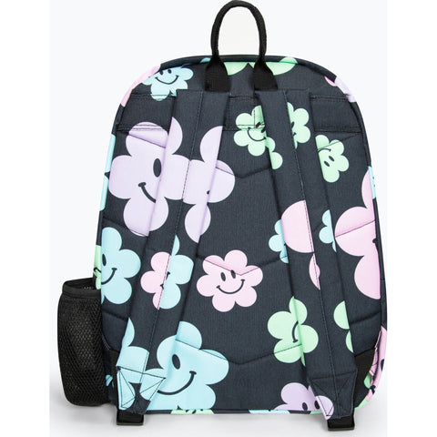 Mochila Badge Black Happy Flowers Hype