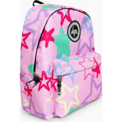 Mochila Graffiti Stars Badge Rosa Hype