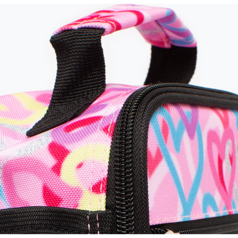 Saco Lanche Graffiti Hearts Rosa Hype
