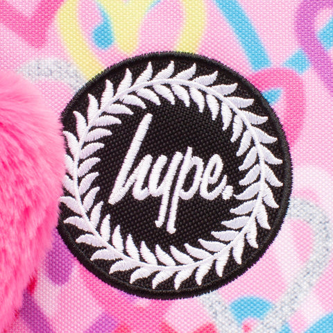 Saco Lanche Graffiti Hearts Rosa Hype