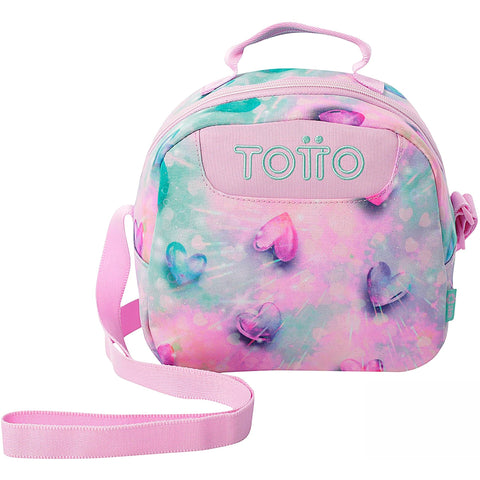 Saco Lanche Corações Glitter Totto