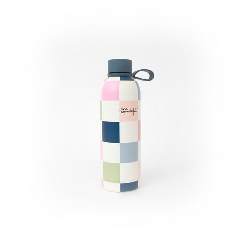 Garrafa Térmica 500Ml - Estampa Xadrez