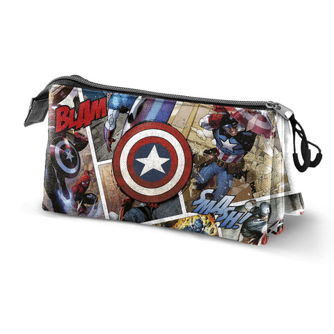 Estojo Triplo - Capitão América Comic