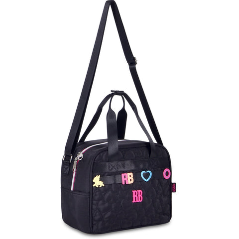 Saco Lanche Colorida Preto Rebecca Bonbon