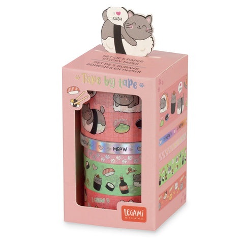 Conjunto 5 Washi Tapes - Gato