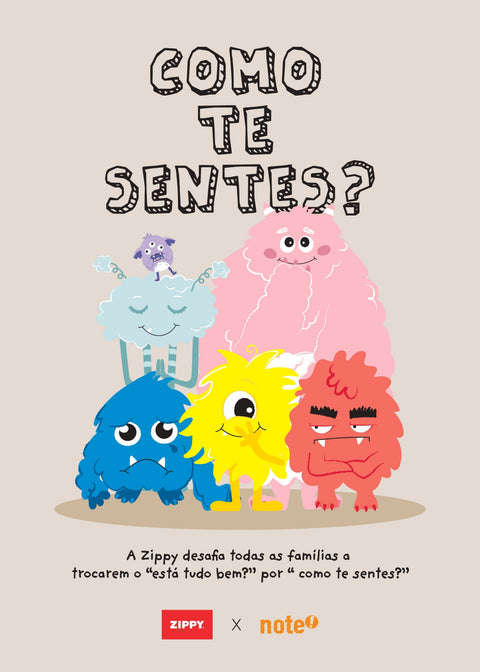 coleção "como te sentes?" zippy e note