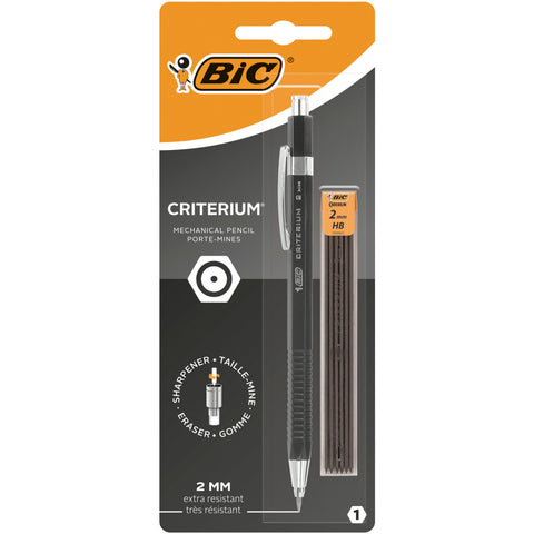 Lapiseira Criterium 2mm e 6 Minas HB Bic (várias opções)