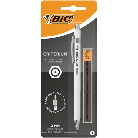 Lapiseira Criterium 2mm e 6 Minas HB Bic (várias opções)