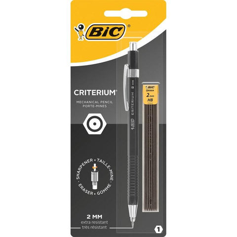 Lapiseira Criterium 2mm e 6 Minas HB Bic (várias opções)