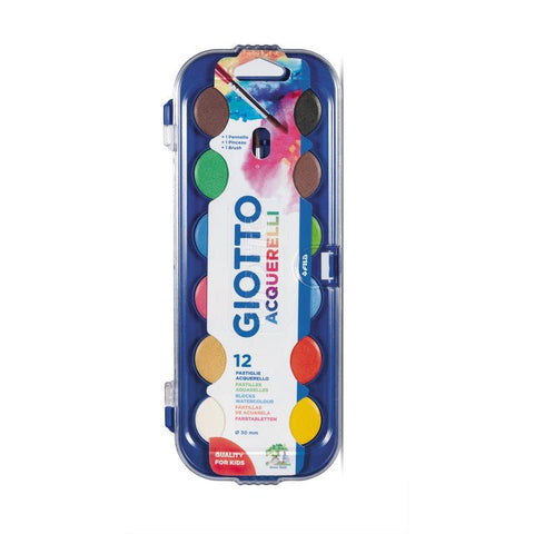 Aguarelas com Pincel 12 Cores Giotto