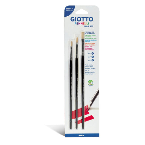 Pincéis para Óleo Nº 0, 2, 4 Giotto