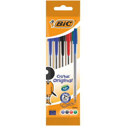 Esferográfica Cristal Original 4 Cores 5 Unidades Bic
