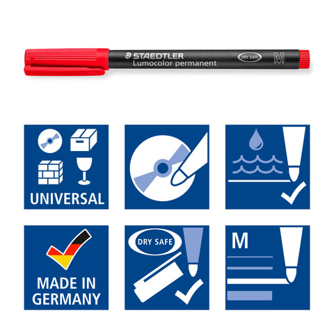Marcador Permanente Lumocolor 1mm Preto Staedtler