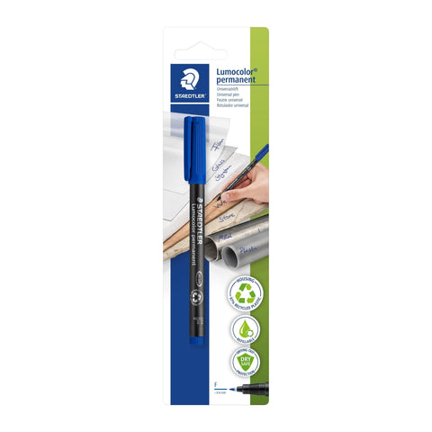 Marcador Permanente Lumocolor 0,6mm Azul Staedtler