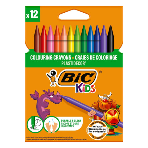 Lápis Cera Plastidecor 12 unidades Bic