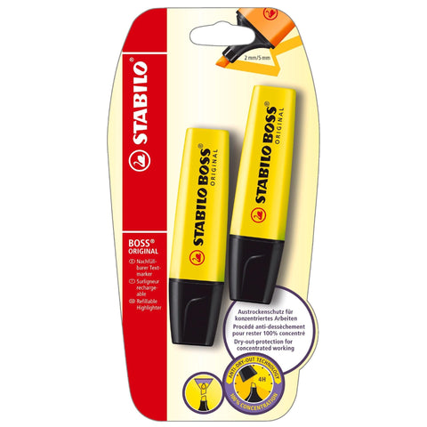 Sublinhador BOSS ORIGINAL Amarelo 2 Unidades Stabilo