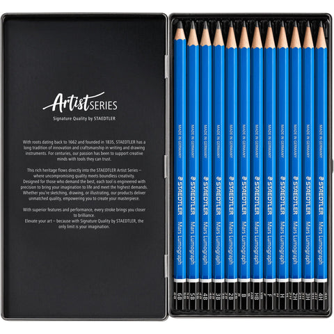 Lapis Mars Lumograph 12 Unidades Staedtler