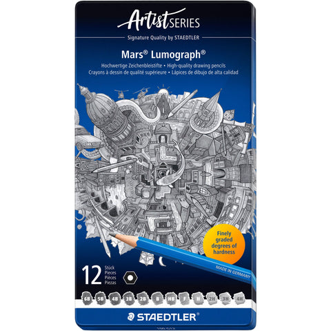 Lapis Mars Lumograph 12 Unidades Staedtler