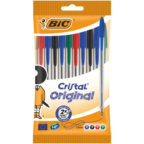 Esferográfica Cristal Original 4 Cores 10 Unidades Bic