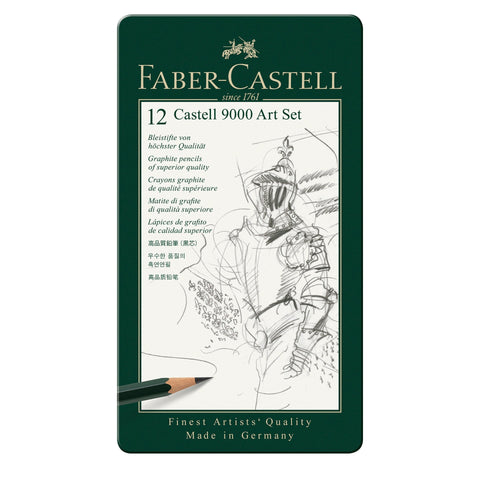 Pack lápis grafite Castell 9000 12 durezas Faber-Castell