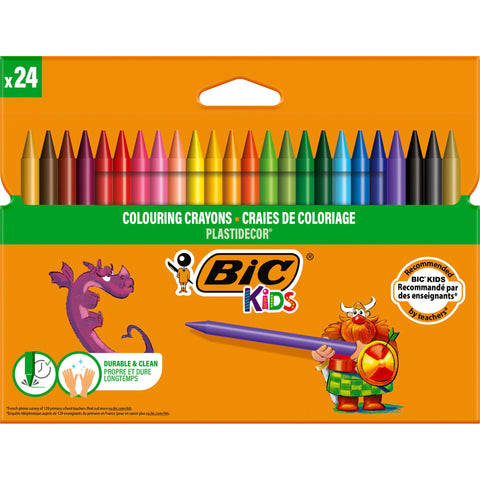Lapis de Cera Plastidecor Kids 24 Unidades Bic