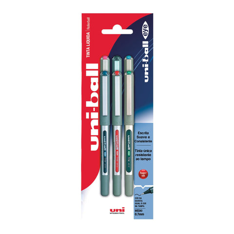 Esferográfica Eye Fine Roller 0.7mm 6 Unidades Uni-ball
