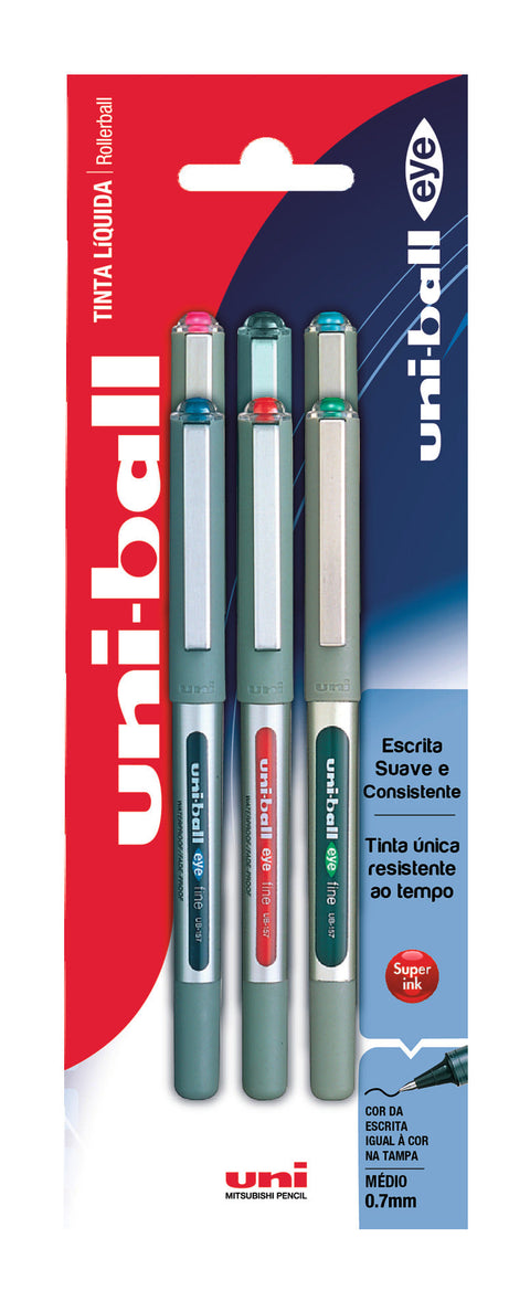 Esferográfica Uni Ub-157 6 Unidades Cores
